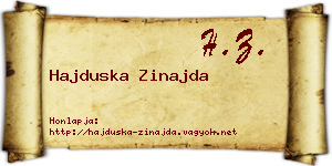 Hajduska Zinajda névjegykártya